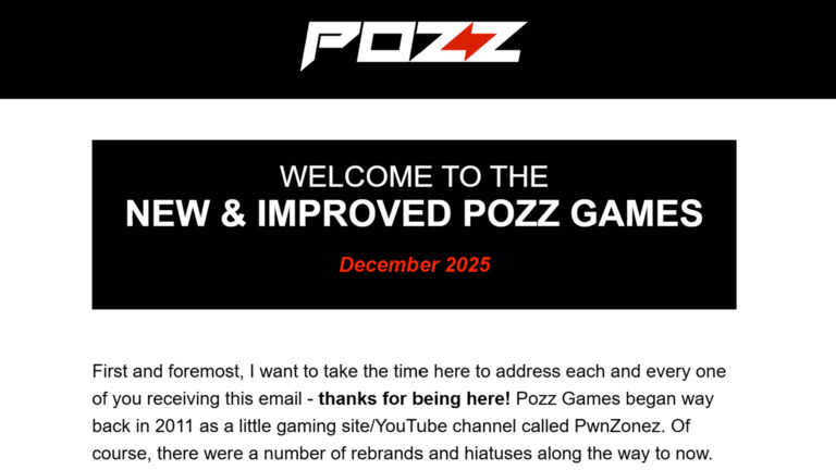 Monthly Newsletter Officially Launches for Pozz Games